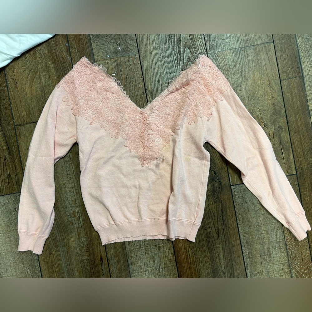 Pink crop sweater